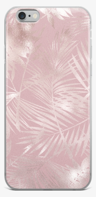 Pink & Rose Gold Tropical Flowers Iphone Case - Mobile Phone Case