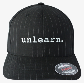 Black Pinstripe Flexfit Hat - Unlearn
