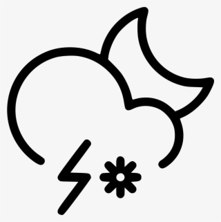 Night Snow Storm Cloud Lightning Moon Comments - Cloud