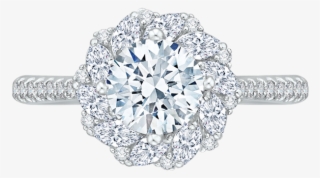 Carizza 18k White Gold Carizza Semi Mount Engagement
