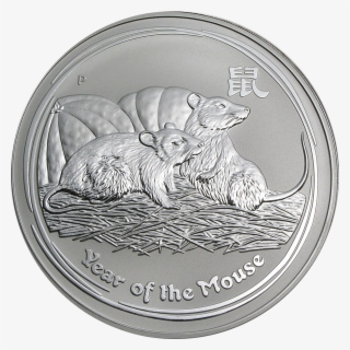 Pre-owned 2008 Australian Lunar Mouse 1kg Silver Coin - Quarter