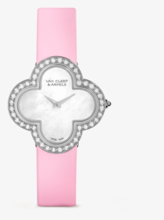 Alhambra Watch, Medium Model - Van Cleef Diamond Watch Alhambra