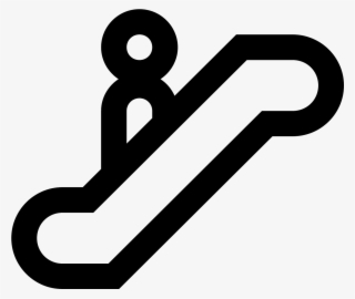 This Is A Picture Of A Person Going Up An Escalator - Escalator Logo Png