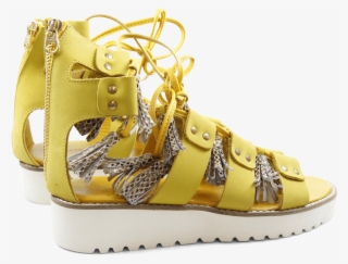 Sandals Celia 20 Nubuk Golden Glow Tassel Snake Dagget