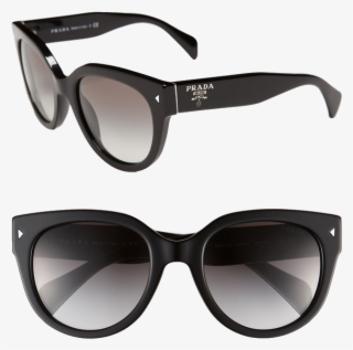 A Thread Of Red - Black Prada Cat Eye Sunglasses