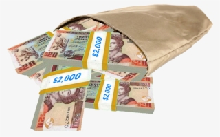 Bag With Stacks Of Belize Dollars Belize, Money, Silver - Fuet