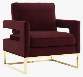 Claret Velvet Arm Chair