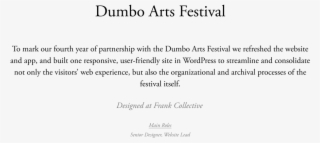 Dumbo Arts Festival - Hiv/aids