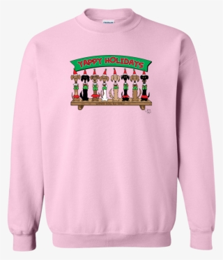 Wiener Dog Elf Shelf 50/50 Crewneck Pullover Sweatshirt - Pink Black Lives Matter Shirt