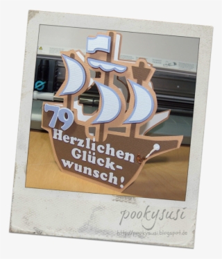 Sailboat Card With Silhouette Cameo - Sign