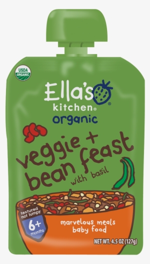 Veggie Bean Feast - Ella's Kitchen Broccoli Pears & Peas Puree