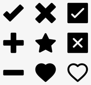 Rating & Validation Set - Tick And Cross Vector