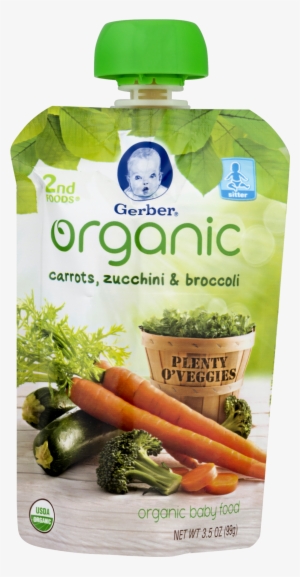 Gerber Organic 2nd Foods Baby Food, Carrots, Zucchini