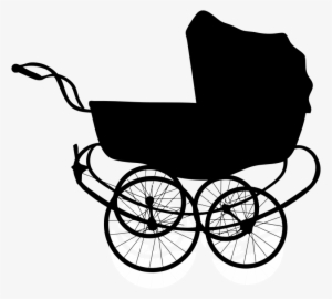 Medium Image - Vintage Baby Carriage Silhouette