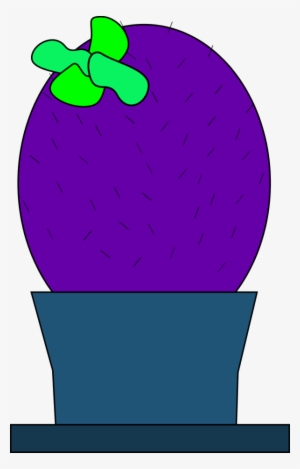 Cactus Plant In A Pot - Clip Art