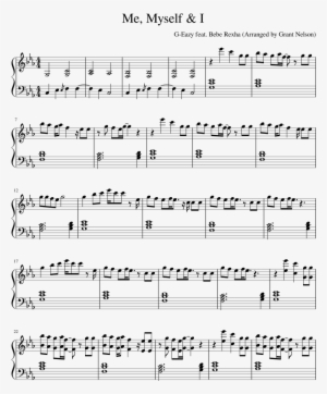 Me, Myself & I Sheet Music Composed By G-eazy Feat - Adventure Zone Sheet Music