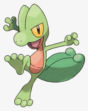 Totodile Resembles A Bipedal, Blue Crocodile With Red - Treecko Official Art