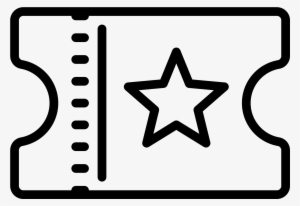 Movie Ticket Icon - Clip Art Star Outline