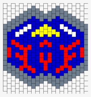 Hylian Shield Mask Bead Pattern - Kirby Kandi Mask