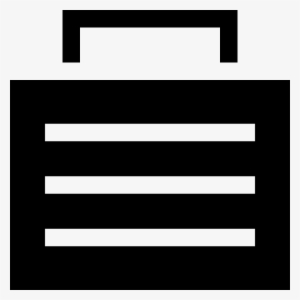 Briefcase In Black With Three White Lines Comments - Three White Lines Png