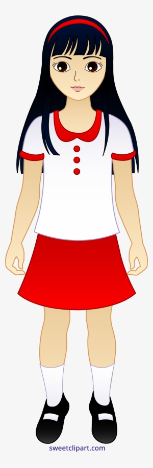Asian Clipart Clip Art Transparent - Red Skirt Clipart