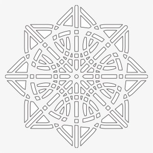 Flower Tikigiki Abstract Element 54 Black White Line - Line