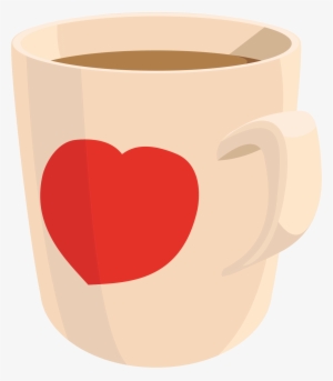 Graphic Free Library Big Image Png - Clipart Heart Coffee Cup