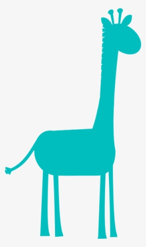 Aqua Giraffe Profile Clip Art - Giraffe Blue Clipart