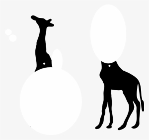 Shadows Clipart Giraffe - Black Silhouette Zoo Animals