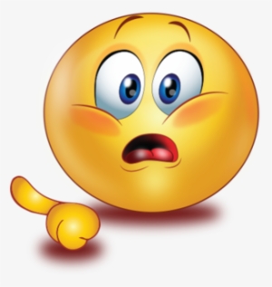 Frightened Scared Face Pointing - Emojis Pointing