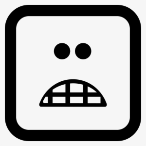 Scared Emoticon Square Face - Icono De Subrayado En Word - 980x980 PNG ...