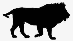 Silhouette Clipart Wild Animal - Lion Silhouette Transparent Background