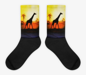 Giraffe Black Foot Socks Comfy Socks For Giraffe Lovers - Dutch Socks