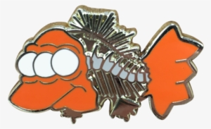 Blinky Skeleton Fish Pin - Skeleton
