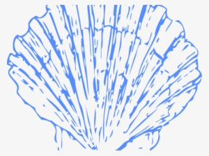 Clam Clipart Blue Seashell - Blue Seashell Png