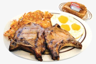 3 Eggs, 2 Sausage, 2 Bacon, Hashbrowns, Toast, 2 Pancakes - Steak Bacon Eggs And Hashbrowns