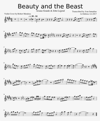 Beauty And The Beast 2017 Sheet Music For Violin Download - Sight Reading Beginner Exercises