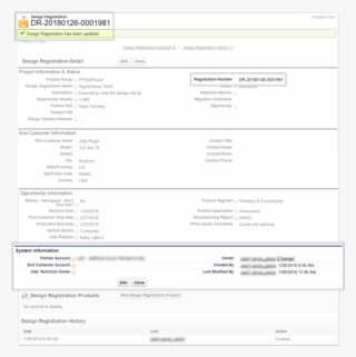 Newly Created Design Registration Header - Design