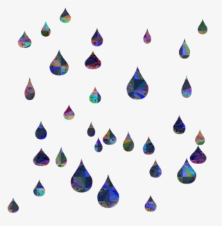 Raindrops Hologram Rain Drops Ftestickers - Rain Gems