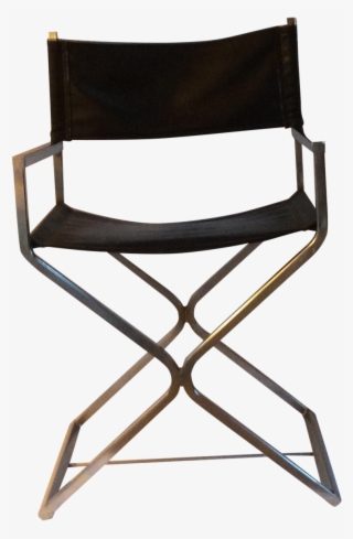 Vintage Leather And Chrome Directors Chair - Chrome Director Chair With Leather