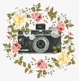 Camera Flower Wreath