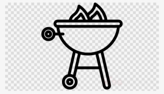 Bbq Grill Line Drawing Clipart Grilling & Barbecues - Marker With No