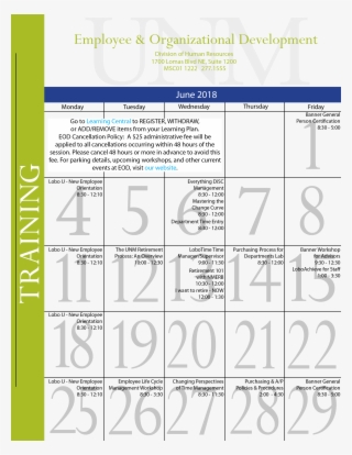 Blog Post - Human Resource Training Calendar