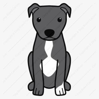 American Pitbull Terrier Natural Ears - Cartoon Pitbull