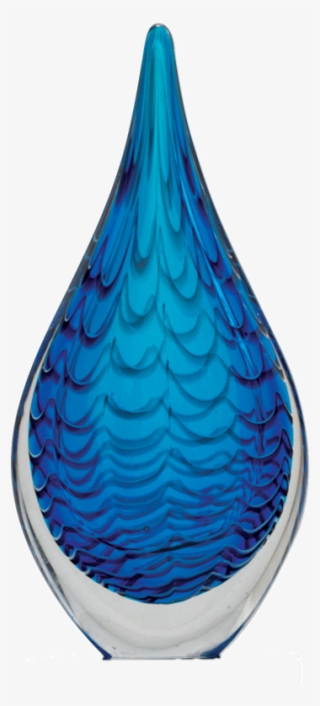 Blue Raindrop Art Glass With No Base - Dale Rogers Training Center