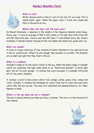 I'm A Little Raindrop - Weather