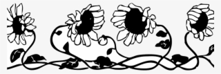 Flowers Line Cliparts - Sunflower Flowers Clip Art