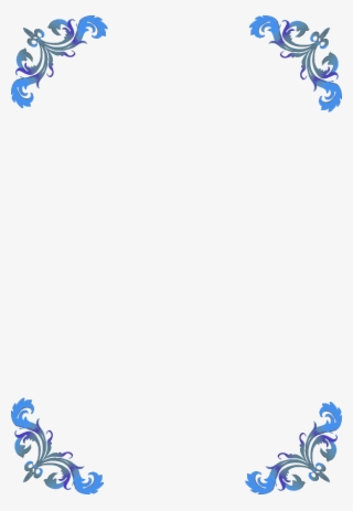 Frames Border Clipart Graphics - Light Blue Flower Border Design