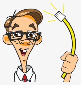 Internet Help - Nerd Cartoon