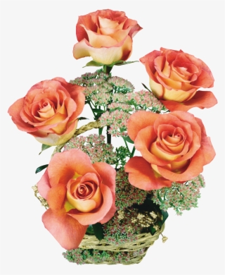 Plastic Flower Basket Png Element - Букет Роз Вышивка Крестом Схемы